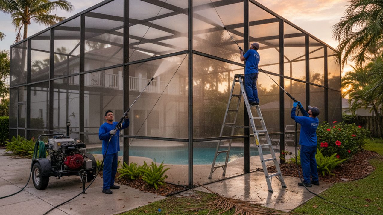 Cleaning Screen Enclosures After Summer Storms